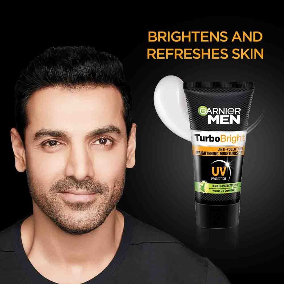 Garnier Men, Liquid Moisturiser, Brightening And Anti-Pollution, Turbobright, 40 G