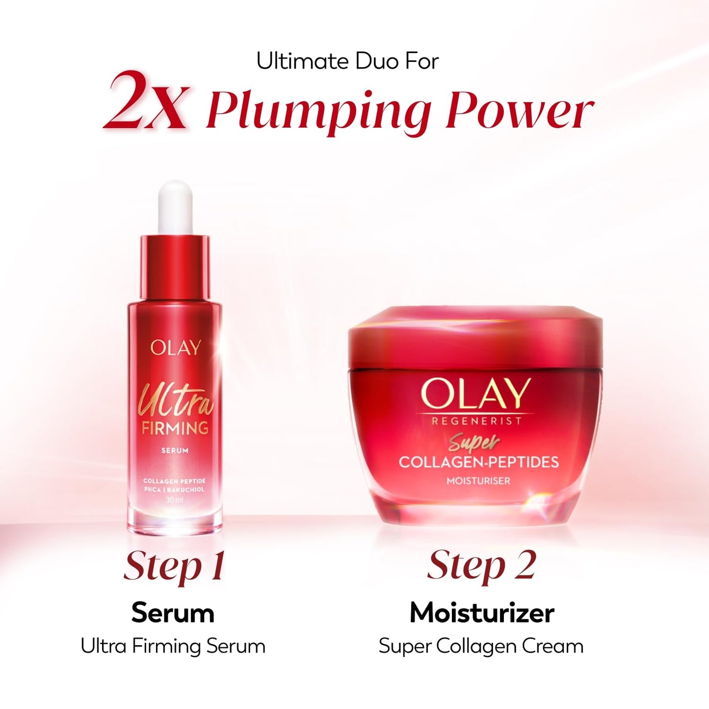 Olay Regenerist Ultra Firming Serum | PHCA, Bakuchiol, Collagen Peptide | Firm and Smooth Skin from Day 1 | Lightweight Texture | Dermatologist Tested | All Skin Types Including Sensitive Skin | 30ml