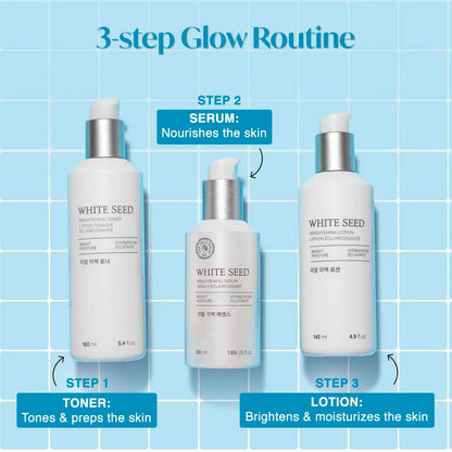 The Face Shop White Seed Brightening Face Toner with Niacinamide & Vitamin B | For Dark Spots, Dullness & Acne Scars| Suitable for Normal, Oily, Dry, Combination Skin | Sulphate & Paraben Free, 145ml