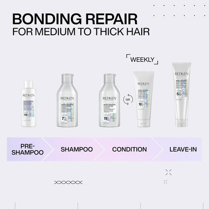 Redken Acidic Bonding Concentrate Sulphate Free Shampoo With Citric Acid, 300 ml | Professional pH Balancing Bond Repair Shampoo For Dry, Damaged, Coloured and Frizzy Hair | For Men & Women