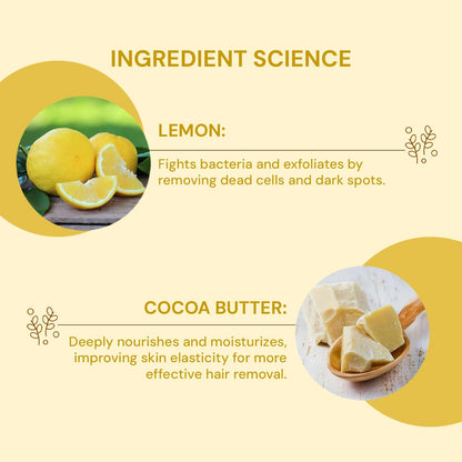 Raaga Professional Pre Wax Gel with Refreshing Lemon and Cocoa Butter for All Skin Types | Prepares Skin for Waxing and Smoother Hair Removal (250 ml)