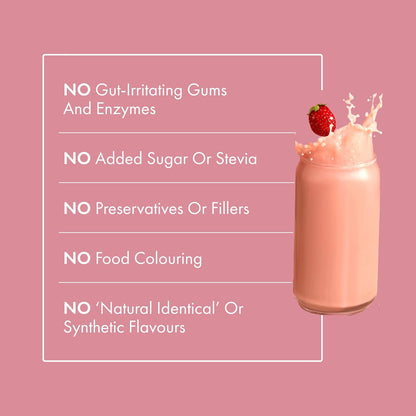 Cosmix No-Nonsense Plant Protein | 23 Protein/Serve, 500g Pouch | Mahabaleshwar Strawberry | Plant Based Protein, Pea & Rice Isolate | Clean, Easy to Digest | All Essential Amino Acids
