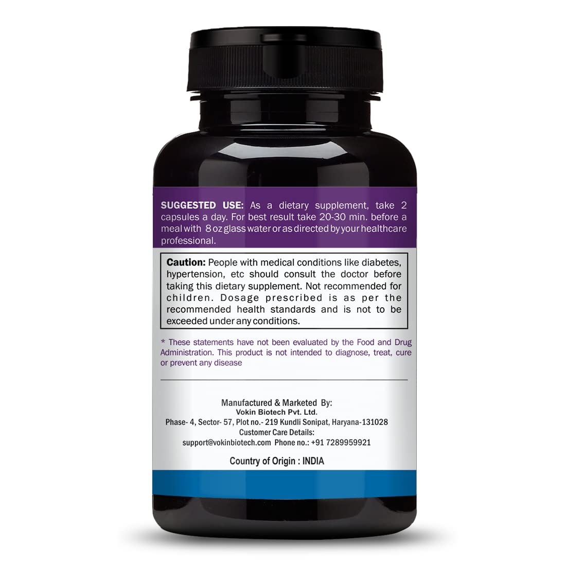 Vokin Biotech Keto Advanced with Green Coffee Extract For Weight Management | Appetite Control Supplement for Men & Women 60 Capsules (Black)