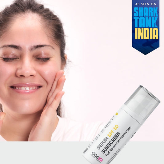 CosIQ Sunprotect Serum Sunscreen SPF 50 PA++++ UVA/B for Broad Spectrum | Lightweight with Hyaluronic | No White Cast | For All Skin Types (Oily, Dry, Acne-prone) | For Men & Women 30ml