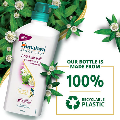 Himalaya Anti-Hair Fall Bhringaraja Shampoo, Reduces Hair Fall, Makes Hair Healthy, With Bhringaraja & Palasha,for men and women, 650ml