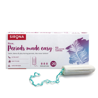 Sirona Disposable Period Panties for Women | L â€“ XL | 360Â° Sanitary Protection for Heavy Flow & Sirona Period Made Easy Tampons - 20 Piece | For Heavy Flow