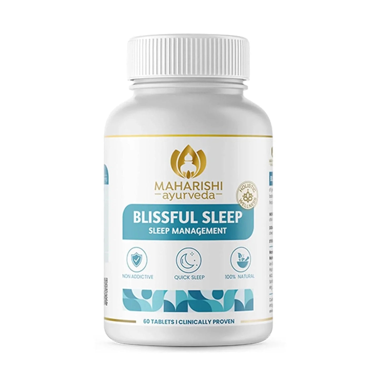 Maharishi Ayurveda Blissful Sleep Tablets For Sleep Management | Clinically Researched and Non-Habit Forming Melatonin - Free Ayurvedic Sleep Rasayanam with Ashwagandha (60 Tablets)