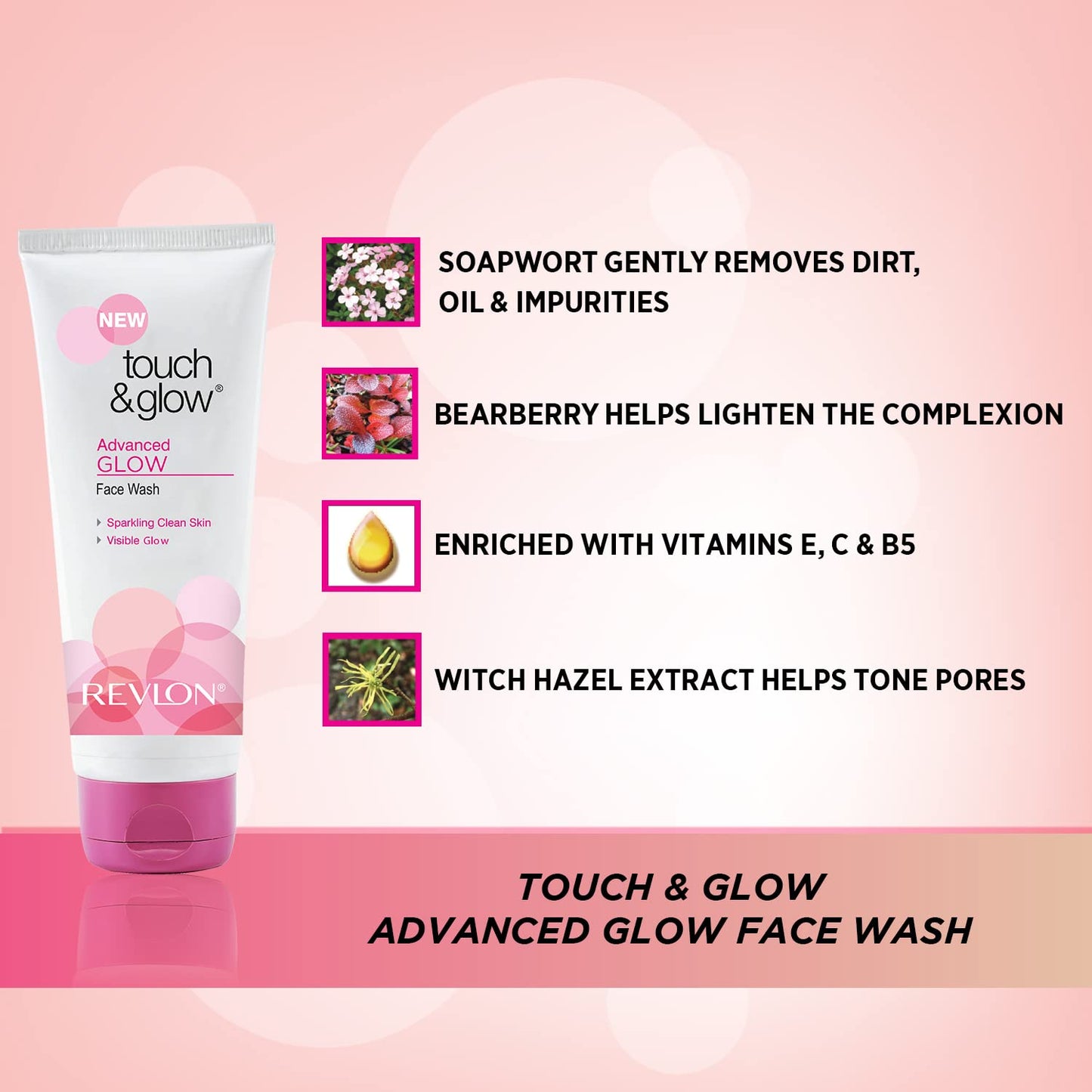 Revlon Touch & Glow Advance Glow Face Wash, 100 g