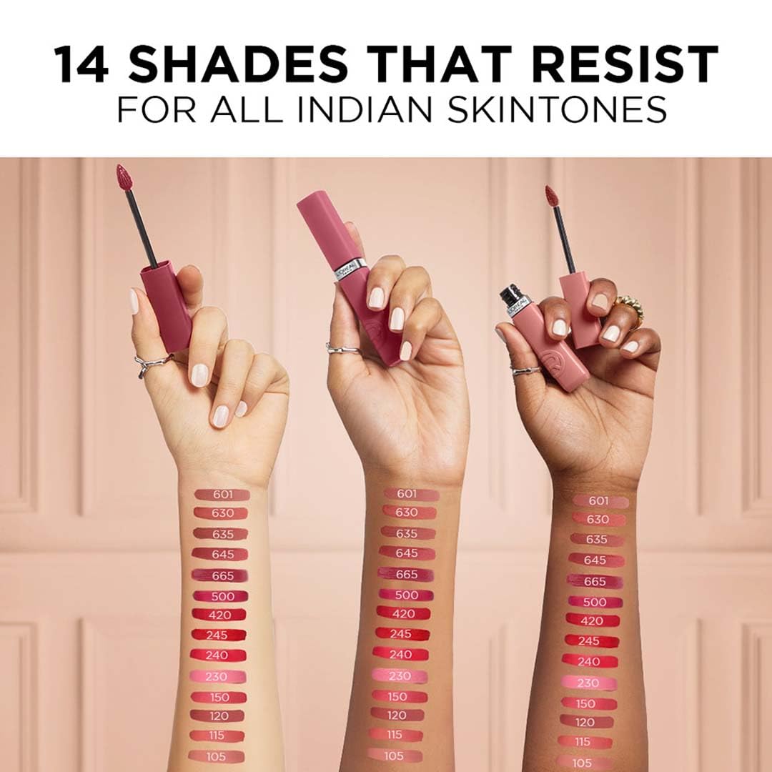 Lâ€™Oreal Paris Infallible Matte Resistance Liquid Lipstick- 635 Worth It Medium, 5ml