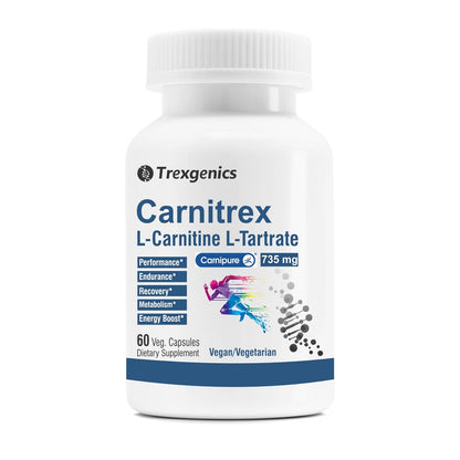 TrexgenicsÂ® CARNITREX 735 - CARNIPURE (Lonza, Switzerland) L-Carnitine L-Tartrate 735mg, Fat Metabolism, Energy, Endurance & Performance Boost Advanced formula (60 Veg. Capsules)