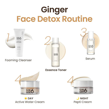 GINGER6 White Blossom Essence Toner 150ml | Tightens Pores & Minimizes Pores | 86% Ginger Water | Brightening & Anti-Aging | Niacinamide, Peptides & Hyaluronic Acid | Deep Hydration Care | Vegan