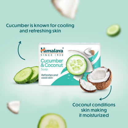 Himalaya Refreshing Cucumber Soap and Coconut Soap, 125g