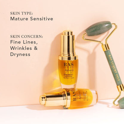 RAS Luxury Oils Infinity Anti Ageing Face Elixir Natural And Organic Beauty Oil Enriched with vitamins Non Greasy Face Oil