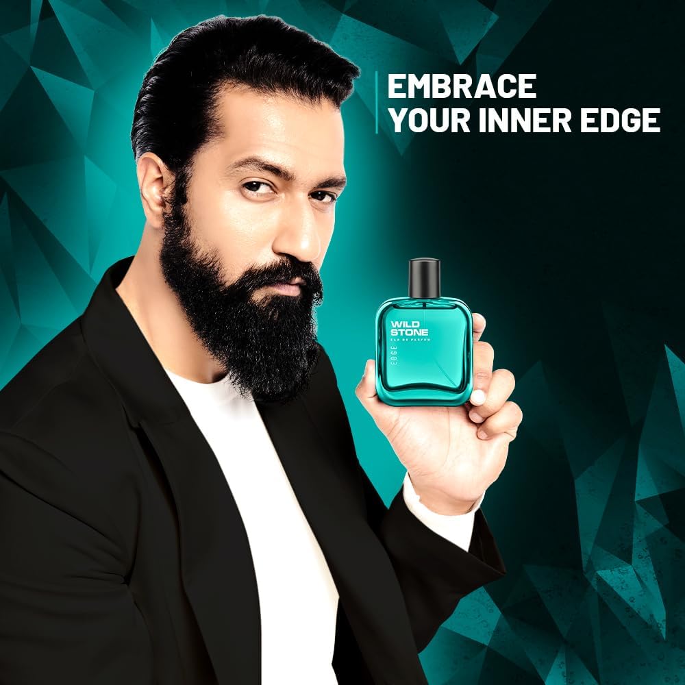 Wild Stone Edge Edp Premium Perfume For Men,100 Ml|Long-Lasting Eau De Parfum|Luxury Fragrances|Fragrance For Modern Lifestyle|Ideal Gift For Him|Premium Scent For Men