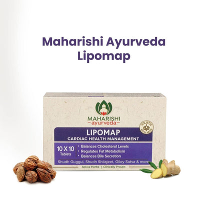 Maharishi Ayurveda Lipomap | Ayurvedic Medicine for Cholesterol Management| Highly Effective Herbs | Assists in managing daily stress | 40 Tablets