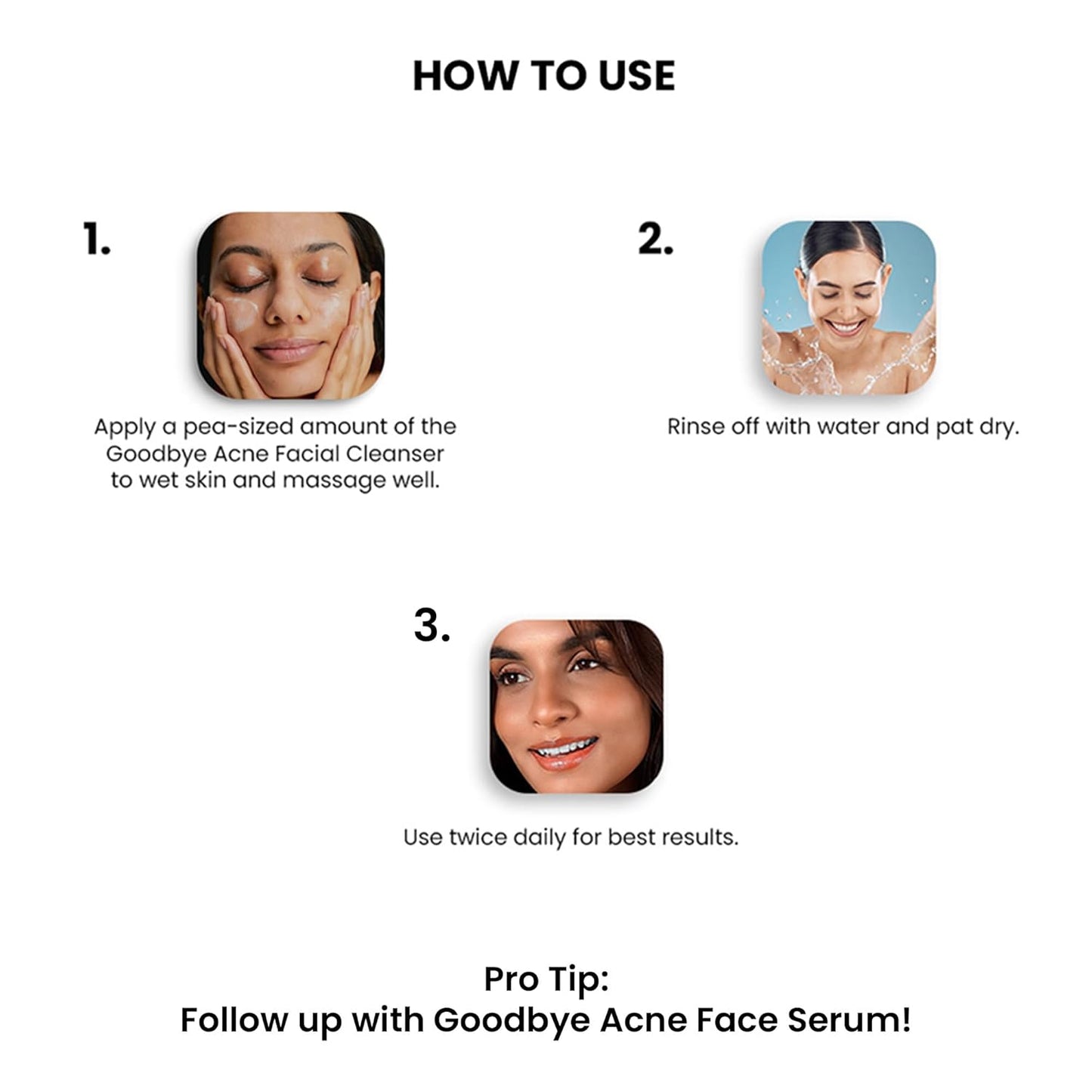 ThriveCo Goodbye Acneâ„¢ Facial Cleanser | Reduces Acne, & Sebum | Diacnemideâ„¢,| Nondrying & Moisturising | Women & Men, 25ml