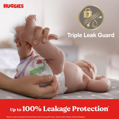 Huggies Complete Comfort Wonder Pants | Pant Style Baby Diapers Extra Large Size (XL), 56 Count | India's Fastest Absorbing Diaper, Prevents Diaper Rash, Ideal for 12 to 17 Kgs