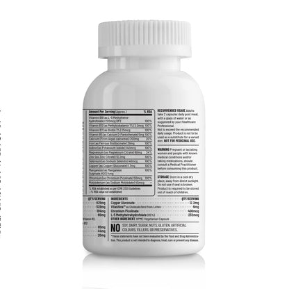 Unived Basics Multivitamin & Minerals For Women, 100% Rda Of All Vitamins With Algae Calcium & Plant-Based Vitamin D3 Plus Important Minerals, Complete Formulation For Health & Wellbeing - Capsule