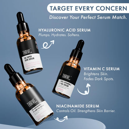 ThriveCo 2% Salicylic Acid Face Serum | Helps Reduce Acne & Blackheads | Controls Oil & Unclogs Pores | Exfoliating Serum for Oily & Acne-Prone Skin | 30 ml