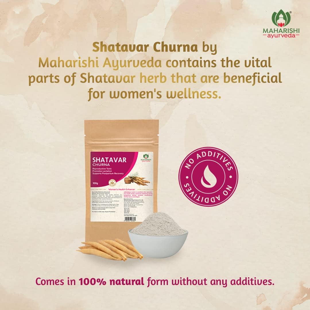 Maharishi Ayurveda Shatavar Churna - 100% Natural Supplement for Women's Health - 100 gm