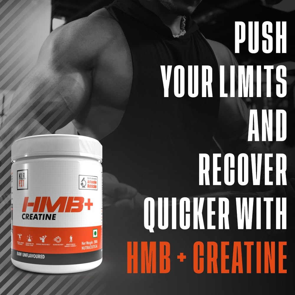 Creatine + HMB Supplement -3 gm Creatine Monohydrate Powder with 3gm HMB for Muscle Growth, and Enhances Performance, Improve Workout Recovery- 33 Servings, Unflavored
