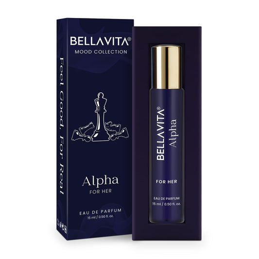 BELLAVITA Mood Collection ALPHA EDP for Her | Long-Lasting Luxury Perfume | Elegant & Feminine Perfume for Women, 15ml