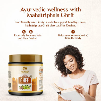 Maharishi Ayurveda Triphala Ghrit | Good for eye health | Improves gut health | Brain-boosting Ghee | Builds immunity | Made with potent herbs | No side effects 100 gms