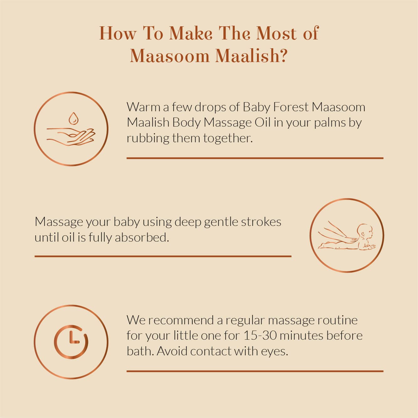 Baby Forest Maasoom Maalish Baby Body Massage Oil | Ayurvedic Baby Massage Oil for Kids | Derma Safe | Cruelty-Free | Vegan | 200 ML