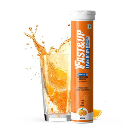 FAST&UP L-Carnitine 2000Mg Effervescent Tablets|Premium CarnipureÂ® Carnitine Supplement|Helps Convert Fat Into Energy, Supports Weight Loss, Fat Burn & Lean Muscle|Orange Flavour, 20 Tabs (Pack of 1)