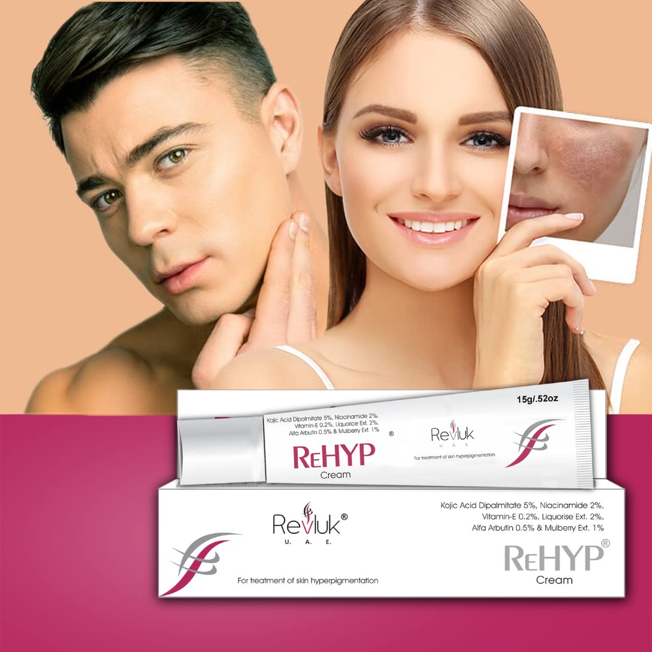 Rehyp Pigmentation Cream for Women â€“ Dark Spot Remover, Brightening Face Cream with Kojic Acid & Alpha Arbutin â€“ Paraben-Free, Dermatologically Tested â€“ 15g
