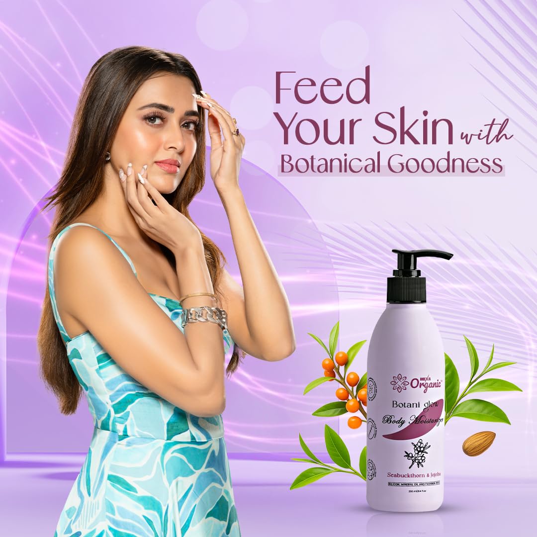 Botani Glow Herbal Moisturizer â€“ With Seabuckthorn, Amla, Tulsi, Green Tea, Aloe Vera, Jojoba & Almond Oil | Deep Hydration, Skin Regeneration, Glow & Nourishment | For All Skin Types | 250 ML