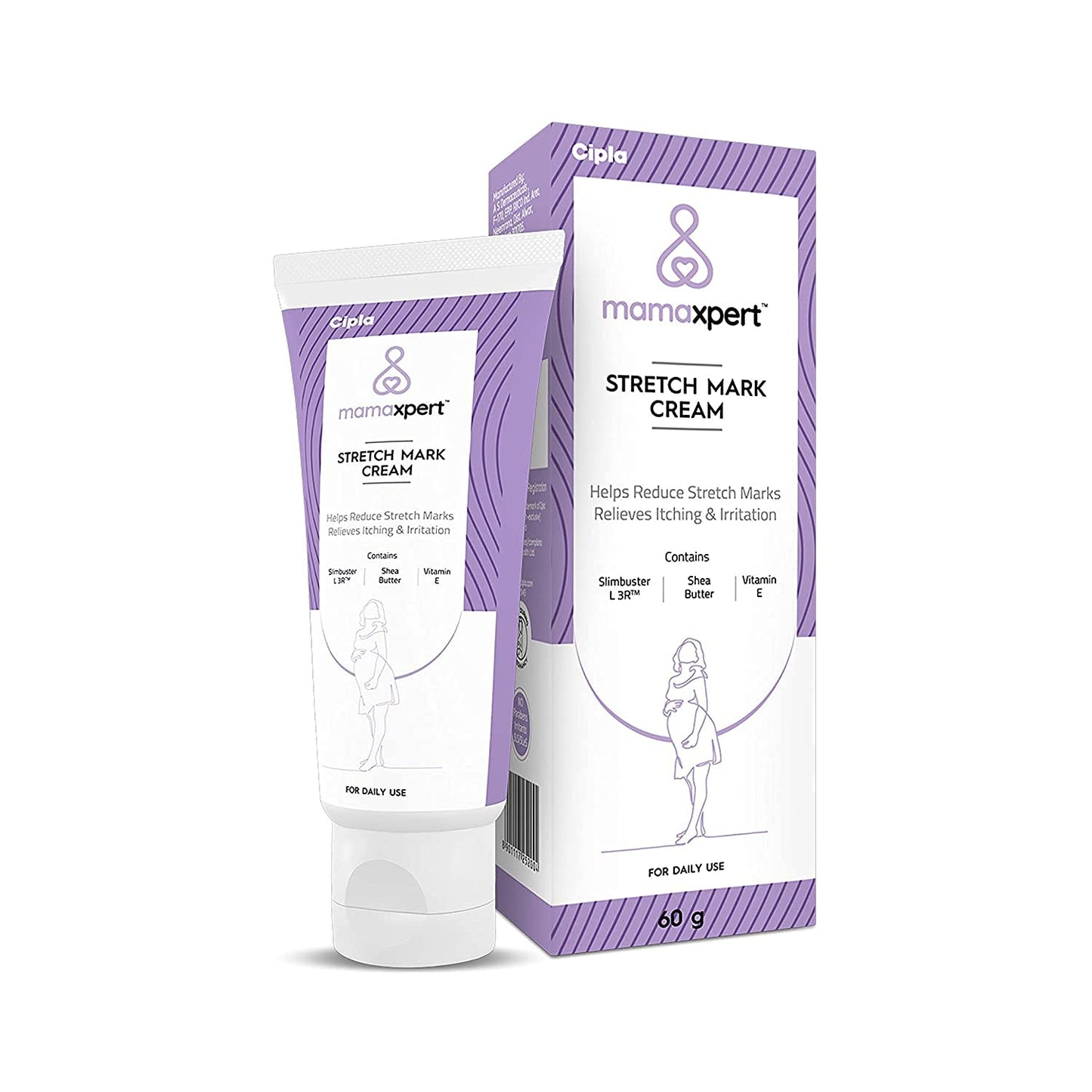 Cipla Mamaxpert Stretch Mark Removal Cream for Pregnancy | Reduce Stretch Marks And Scars, 60 gm