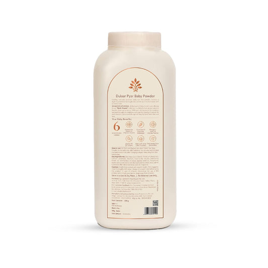 Baby Forest Dulaar Pyar Talc-Free Baby Powder | with Chamomile, Jojoba & Marigold Oils + Corn Starch | for Soft, Rash-Free Skin | Natural, Derma Safe, Cruelty-Free Baby Powder | 200g