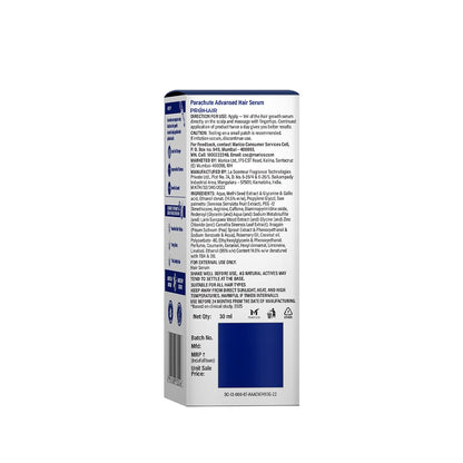 Parachute Advansed Pro Hair Growth Serum for Scalp | With Redensyl, Rosemary, Anagain, Kopexil | Anti Hair fall | Grows New Hair | For Men & Women | 30ml