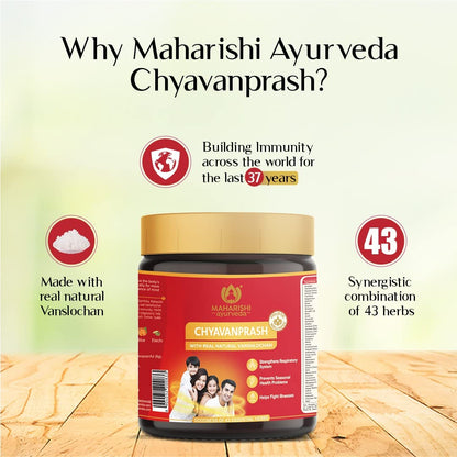Maharishi Ayurveda Authentic Chyavanprash | Immunity Booster For All Seasons Chyawanprash | With Pure Vanshlochan | For Strength & Stamina (500gm)