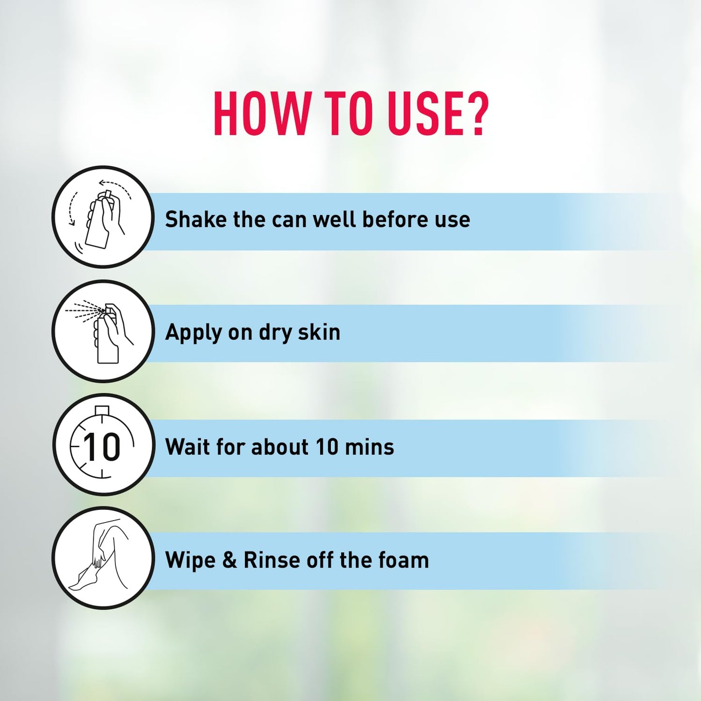 Sirona Hair Removal Spray Foam with Aloe Vera Extracts and Lemongrass Fragrance 80 ML (Pack of 1) | For Legs, Arms & Underarms | Removes Hair in 10 Minutes | Parabens Free | Dermatologically Tested