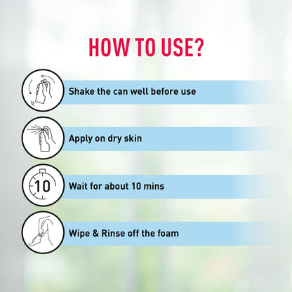 Sirona Hair Removal Spray Foam with Aloe Vera Extracts and Lemongrass Fragrance 80 ML (Pack of 1) | For Legs, Arms & Underarms | Removes Hair in 10 Minutes | Parabens Free | Dermatologically Tested