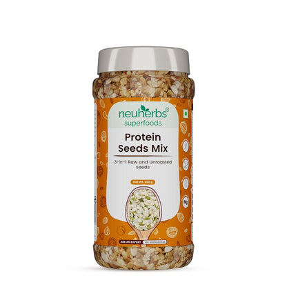Neuherbs 3-in-1 Raw & Unroasted Protein Seeds Mix 200gm | Diet Snacks | Super Seeds Mix For Eating | Healthy Food For Weight Management