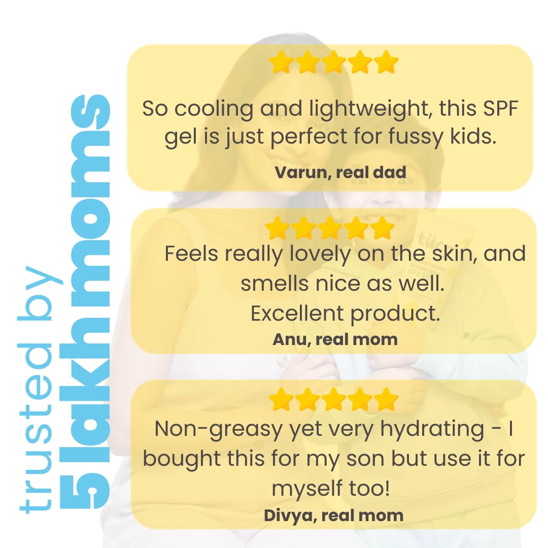 Tuco® Kids Gel Sunscreen SPF 50 with Aloe Vera | UVA/UVB PA++++ | Broad Spectrum Protection | Benzophenone- 3 and Avobenzone Free | Ages 2-5, 5-10, 10-15 | 50gm