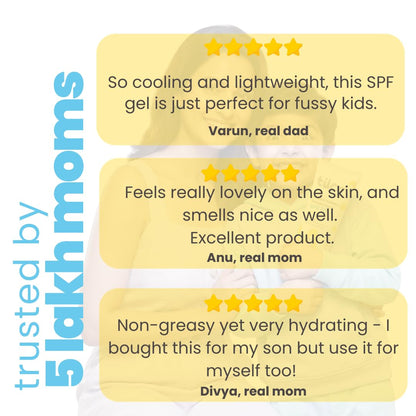 Tuco® Kids Gel Sunscreen SPF 50 with Aloe Vera | UVA/UVB PA++++ | Broad Spectrum Protection | Benzophenone- 3 and Avobenzone Free | Ages 2-5, 5-10, 10-15 | 50gm