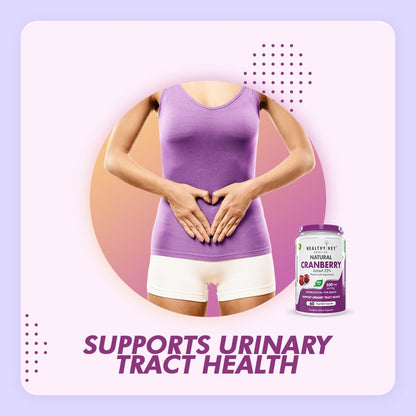 HealthyHey Nutrition Cranberry Extract - Urinary Tract Health - 60 Veg Capsules