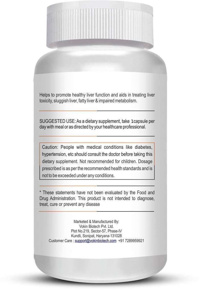 Vokin Biotech Liver Detox For Healthy Liver | Helps in Cleanse Liver, Natural Protection Against Fatty Liver Supplement For Men And Women 90 Capsules