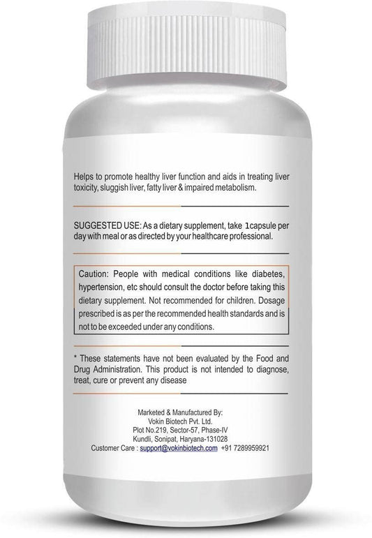Vokin Biotech Liver Detox For Healthy Liver | Helps in Cleanse Liver, Natural Protection Against Fatty Liver Supplement For Men And Women 90 Capsules