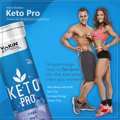 Vokin Biotech Keto Pro for Weight Loss with Effervescent Water Soluble (20 Tablets)