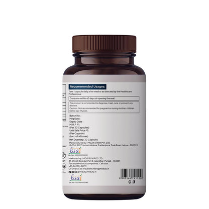 Miduty by Palak Notes Complete Turmeric Matrix Curcumin Capsules For Relieving Muscle Pain - Lower Cholesterol - Anti-inflammatory - Increase memory power - Skin Health - 30 Capsules