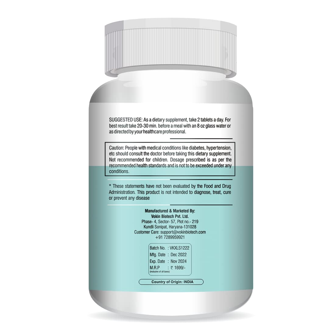 Vokin Biotech Keto Advanced XL to S Weight Loss Supplement & Supports Fat Burn (75 Tablets)