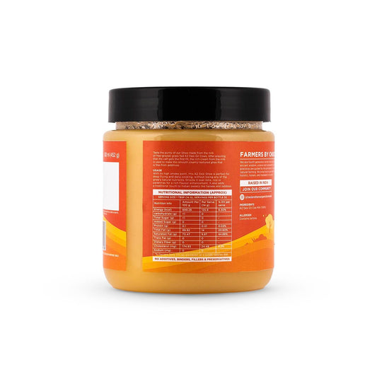 Two Brothers Organic Farms Desi Gir Cow Ghee (500ml) | Made with A2 Cow Milk | Grass-fed Gir Cows | Handcrafted in Small Batches