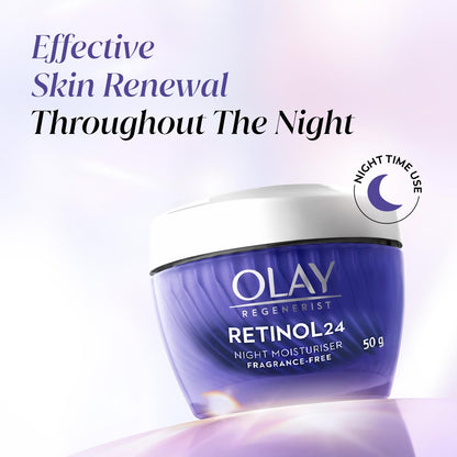 Olay Retinol Night Cream- Mini |with Retinol & Niacinamide |Wake up to plump and bouncy skin from Day 1 |Suitable for Normal, Dry, Oily & Combination skin |8 gm