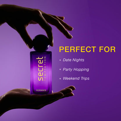 Secret Temptation Romance Eau De Parfum for Women, Long Lasting Chypre Green Everyday Wear Fragrance, 50ml