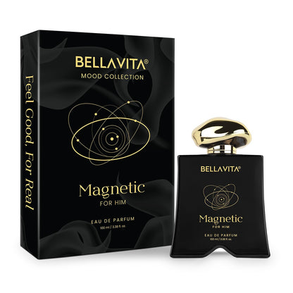 BELLAVITA Mood Collection Magnetic EDP 100ml | Long Lasting Perfume for Man | Grapefruit, Jasmine and Vanilla | Gourmand, Floral Fragrance Perfume for Men
